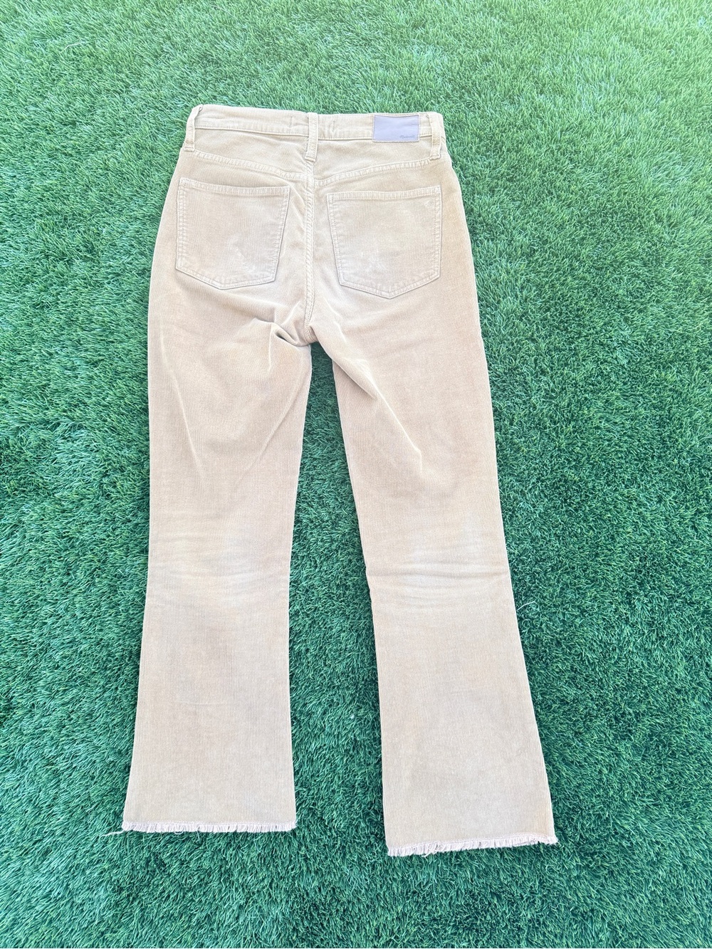 Madewell Tan Camel Corduroy Cali Demi Boot Pants 25 - Picture 8 of 10